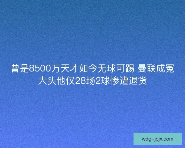 曾是8500万天才如今无球可踢 曼联成冤大头他仅28场2球惨遭退货