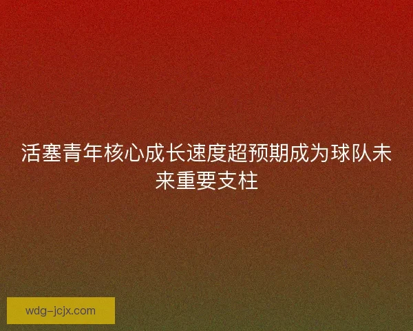 活塞青年核心成长速度超预期成为球队未来重要支柱