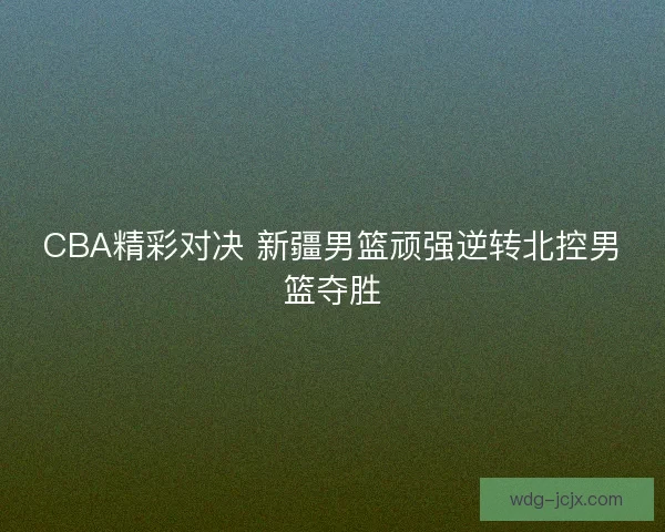 CBA精彩对决 新疆男篮顽强逆转北控男篮夺胜