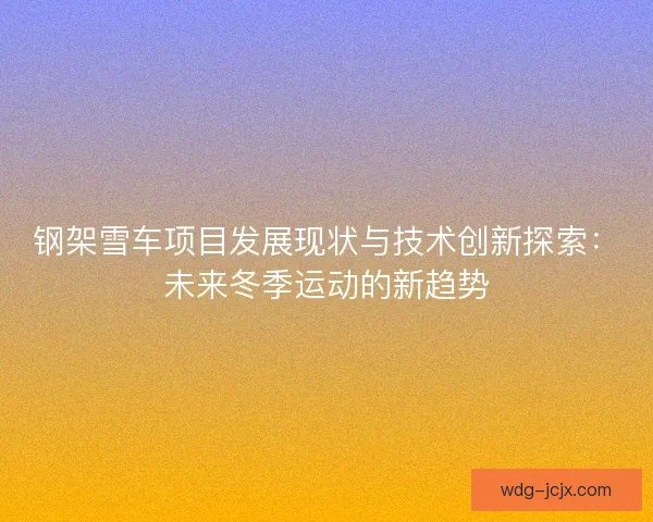 钢架雪车项目发展现状与技术创新探索：未来冬季运动的新趋势